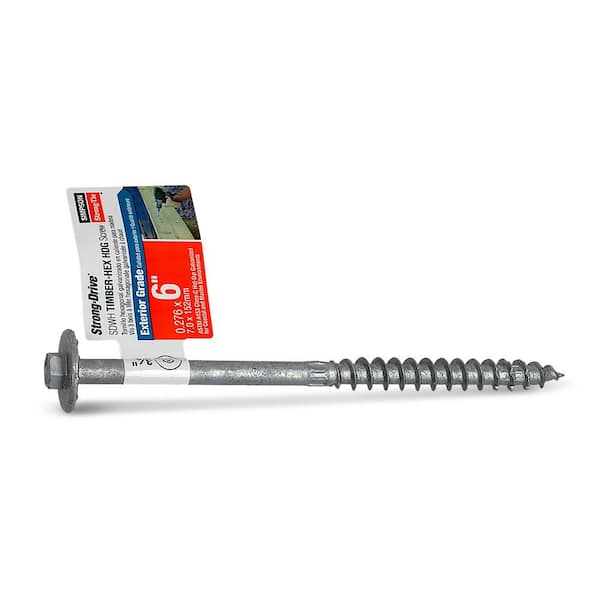 Simpson Strong-Tie 0.276 in. x 6 in. Strong-Drive SDWH Timber-Hex HDG Wood Screw