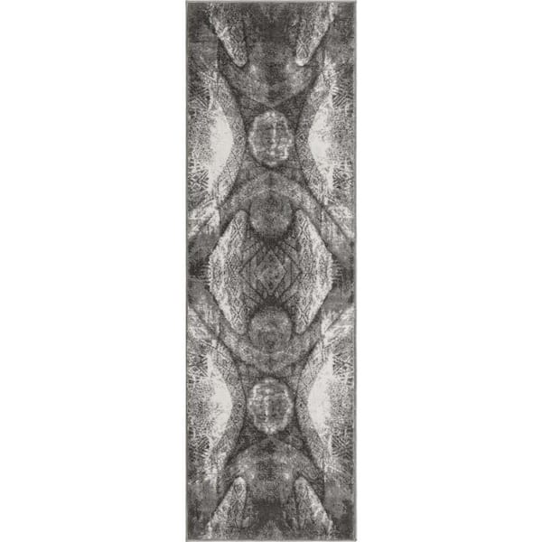 Sofia Albert Dark Gray 2' 0 x 6' 7 Runner Rug