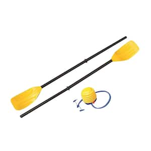 77 in. x 45 in. HydroForce Inflatable Pool Raft Set with Oars and Pump (2-Pack)