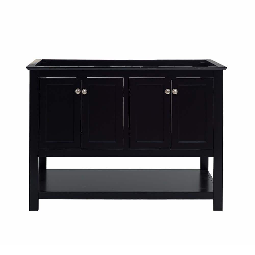 Manchester 48 in. Double Bath Vanity Cabinet without Top in Black - Shaker-Style price history on PriceWatchPro