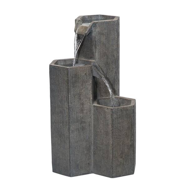 Alpine Corporation 25 in. Tall Indoor/Outdoor 3-Tier Hexagonal