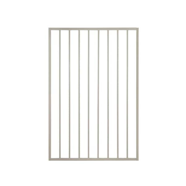 US Door and Fence Pro Series 3 ft. x 5 ft. Navajo White Steel Fence Gate