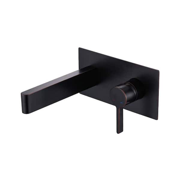 Single Handle Wall Mounted Bathroom Faucet in Oil Rubbed Bronze