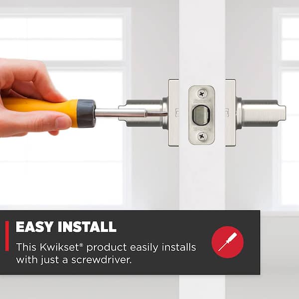 Kwikset Casey Satin Nickel Hall/Closet Passage Door Handle