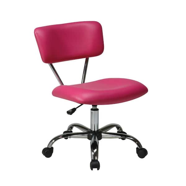 OSP Home Furnishings Vista Pink Vinyl Office Chair