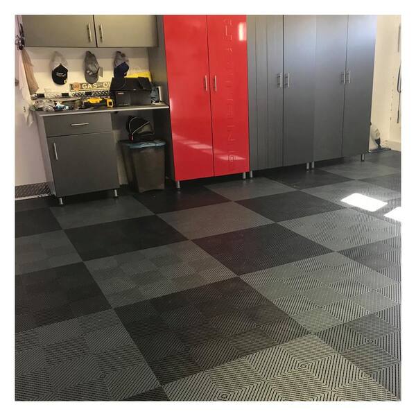 Swisstrax 15.75 in. x 15.75 in. Silver Ribtrax Smooth ECO Flooring (6-Tile/pack) (10 sq. ft.) Swisstrax 15.75 in. x 15.75 in. Silver Ribtrax Smooth ECO Flooring (6-Tile/pack) (10 sq. ft.)
