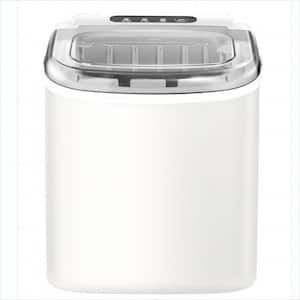 8.7 in. W 26 lbs. Per Day Portable Bullet Ice Counter Top Ice Maker in White