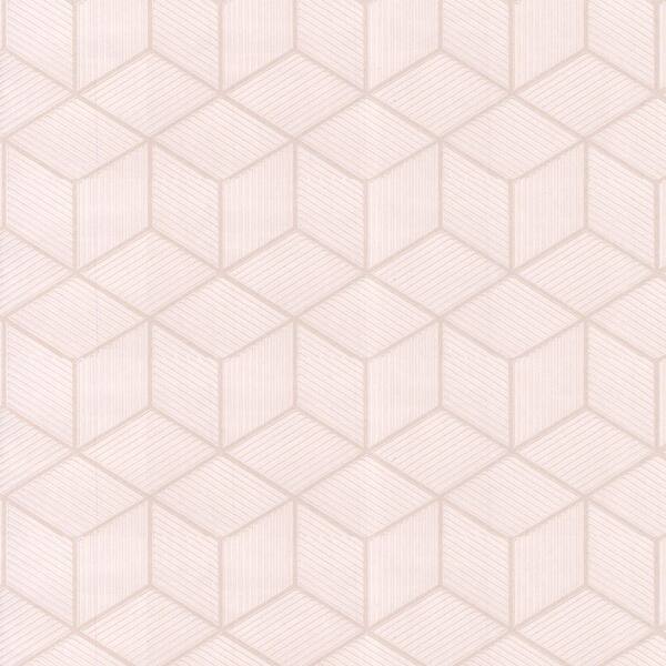 Graham & Brown 56 sq. ft. Cubix White Wallpaper-DISCONTINUED