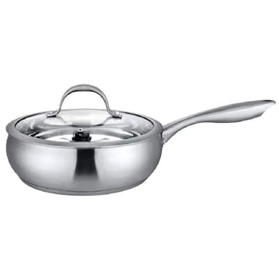 Cooks Standard Classic 5 qt. Stainless Steel Saute Pan with Lid 02523 - The  Home Depot