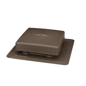 61 sq. in. NFA Plastic Square-Top Roof Louver Static Roof Vent in Brown (Sold in Carton of 10 only)