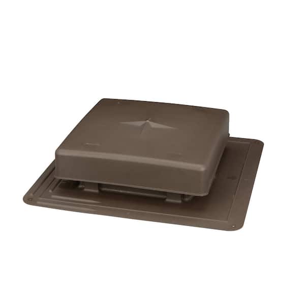 Air Vent 61 sq. in. NFA Plastic Square-Top Roof Louver Static Roof Vent in Brown (Sold in Carton of 10 only)