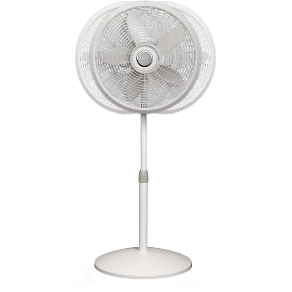 Lasko Cyclone Adjustable-Height 18 in. 3-Speed White Oscillating Pedestal  Fan 1820 - The Home Depot
