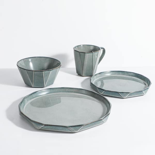 Table 12 16-piece Dinnerware Set, Stonewashed Dinnerware Set For 4  Including Dinner Plates, Dessert & Salad Plates, Bowls, Mugs, Modern  Kitchen Set : Target