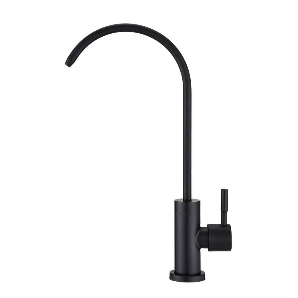 Single Handle High Arc Spout 360° Rotation Deck Mount Standard Kitchen Faucet in Matte Black price history on PriceWatchPro