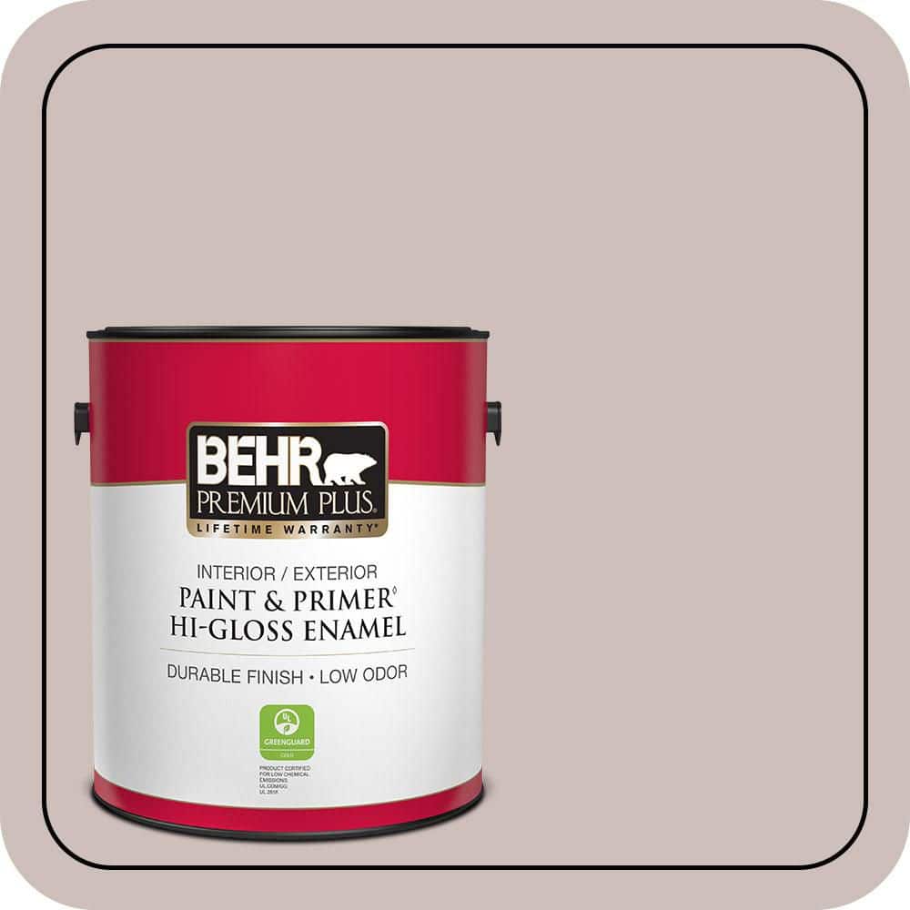 1 gal. #750A-3 Vintage Taupe Hi-Gloss Enamel Interior/Exterior Paint & Primer product image for price tracking