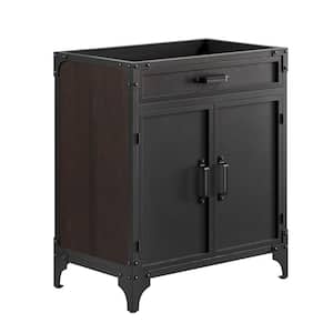 Steamforge 29in. W x 18in. D x 33in. H Bath Vanity Cabinet without Top in Black Walnut