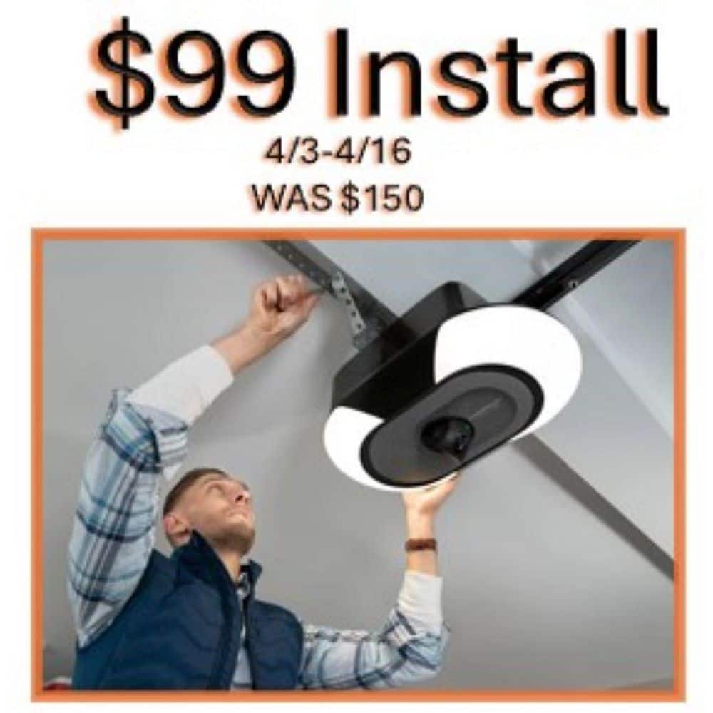 Chamberlain 3/4 HP Black and White Belt Drive Smart Garage Door Opener