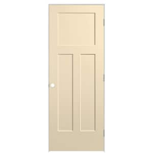 30 in. x 80 in. 3-Panel Winslow Left-Hand Hollow Core Golden Haystack Molded Composite Single Prehung Interior Door