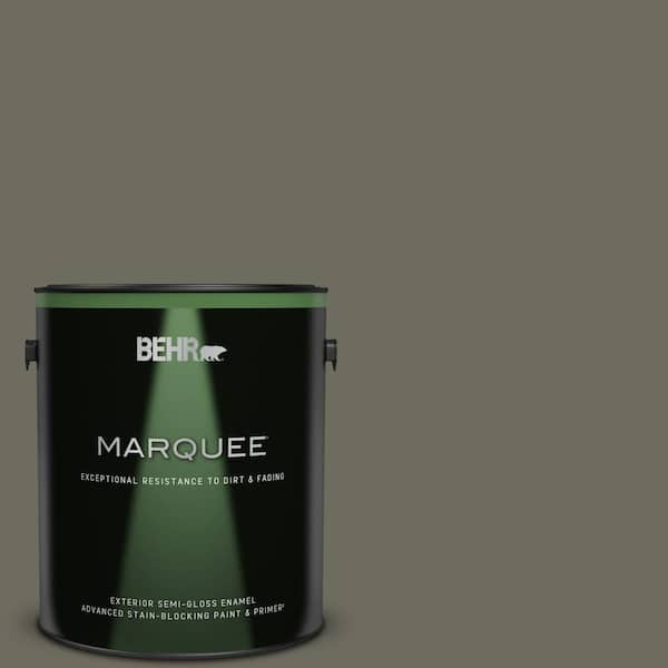 BEHR MARQUEE 1 gal. #N370-6 Gladiator Gray Semi-Gloss Enamel Exterior Paint & Primer