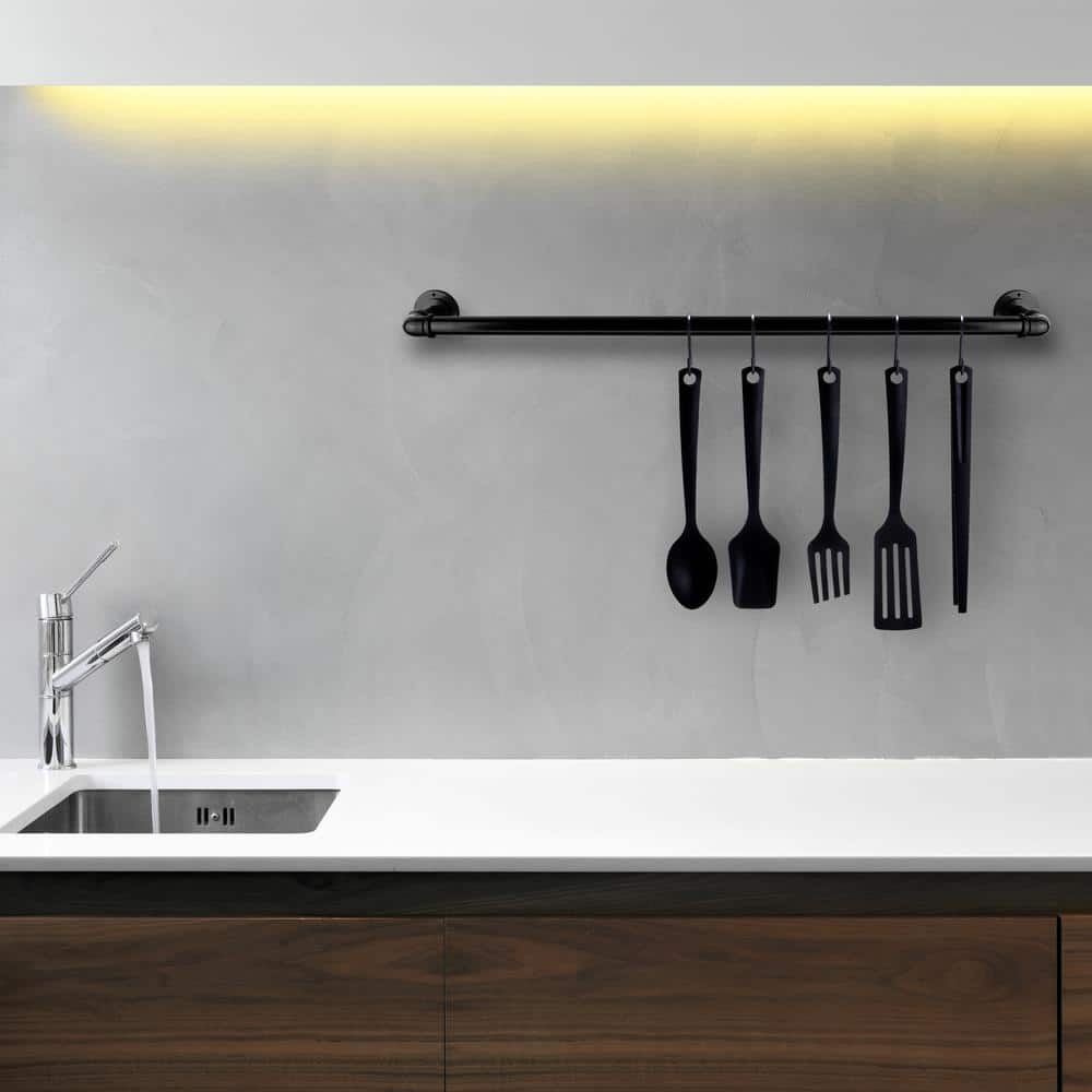 Antique Bronze 30'' Industrial Wall Mounted Towel Bar