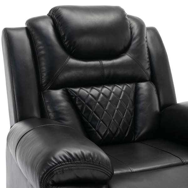 Merax Black Recliner Chair – LED Lighting & Ultimate Comfort - Image 4