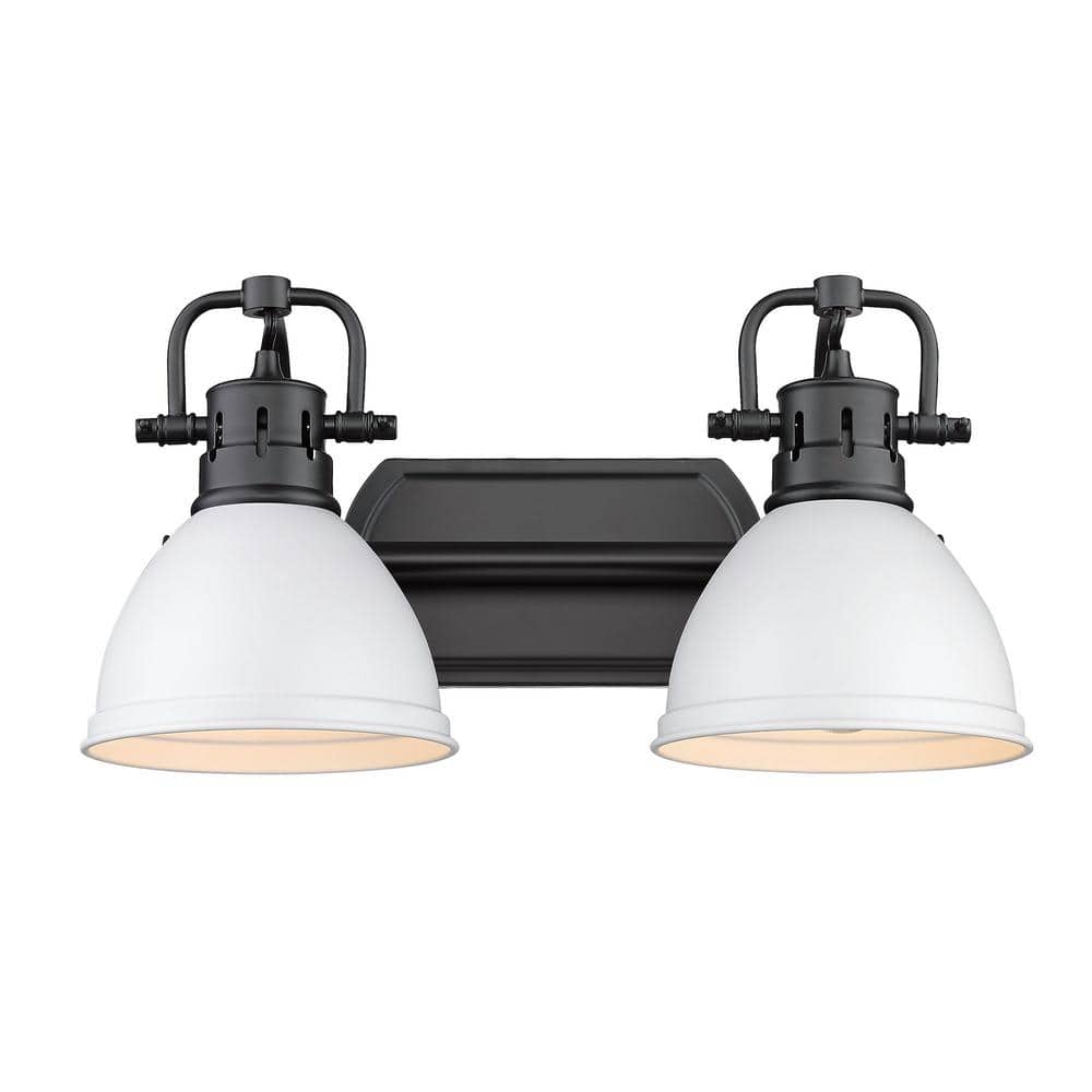 Bronze & White Bell-Shaped Vintage-Inspired Outdoor Vanity Light