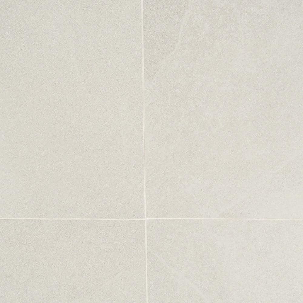 Belmont Large White Matte Porcelain Stone Look Tile