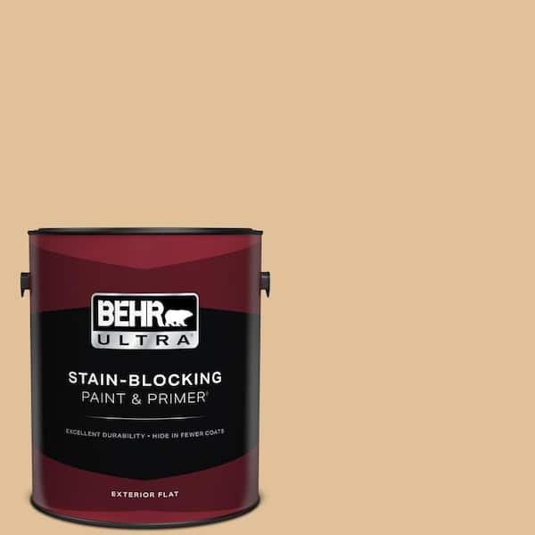 BEHR ULTRA 1 gal. #300E-3 Clair De Lune Flat Exterior Paint & Primer