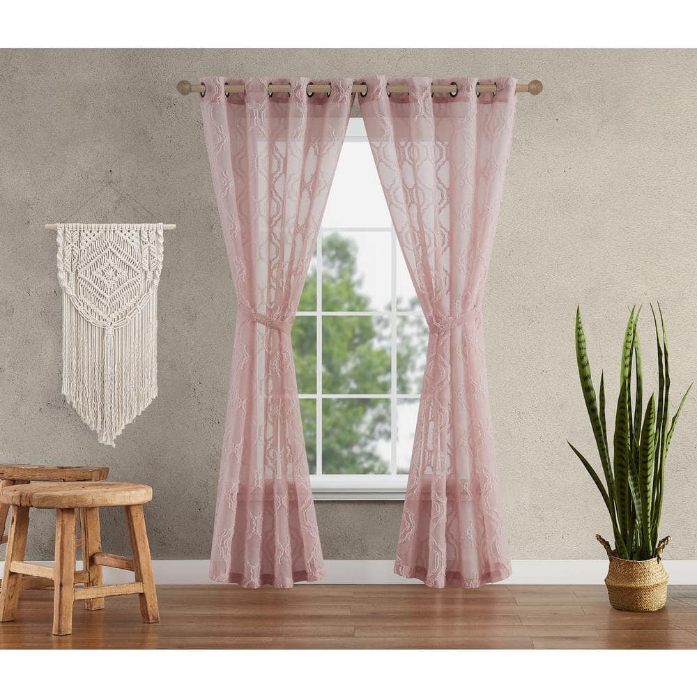 118 Drapery Sheer Voile Pink Blush Fabric