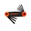 Crescent Folding SAE Dual Material Hex Key Set (9-Piece) CHKFSAE9