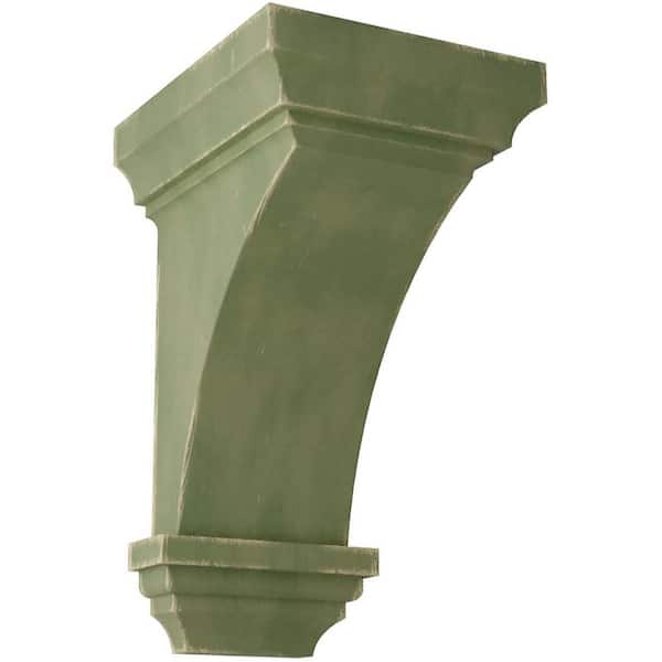 Ekena Millwork 6 in. x 12 in. x 6-3/4 in. Restoration Green Large Jefferson Wood Vintage Decor Corbel