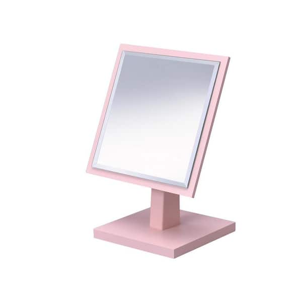 Great Value for Money Pastel Pink 7 in. W x 9.25 in. H Pedestal Polyresin Framed Mirror