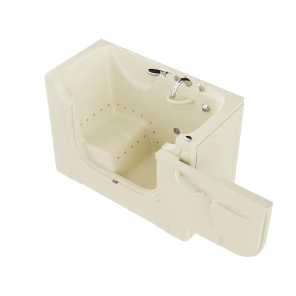 Universal Tubs HD Series 30 in. x 60 in. Right Drain Wheelchair Access Walk-In Air Tub in Biscuit