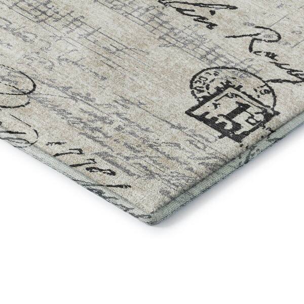 Mayfield Premium Machine Washable Abstract AMF2209 Beige 10 ft. x 14 ft. Area Rug