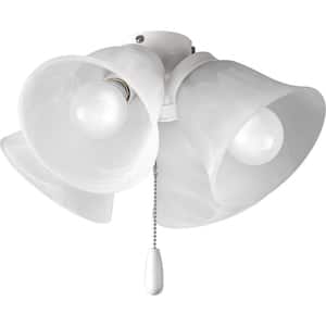 Fan Light Kits Collection 4-Light White Ceiling Fan Light Kit
