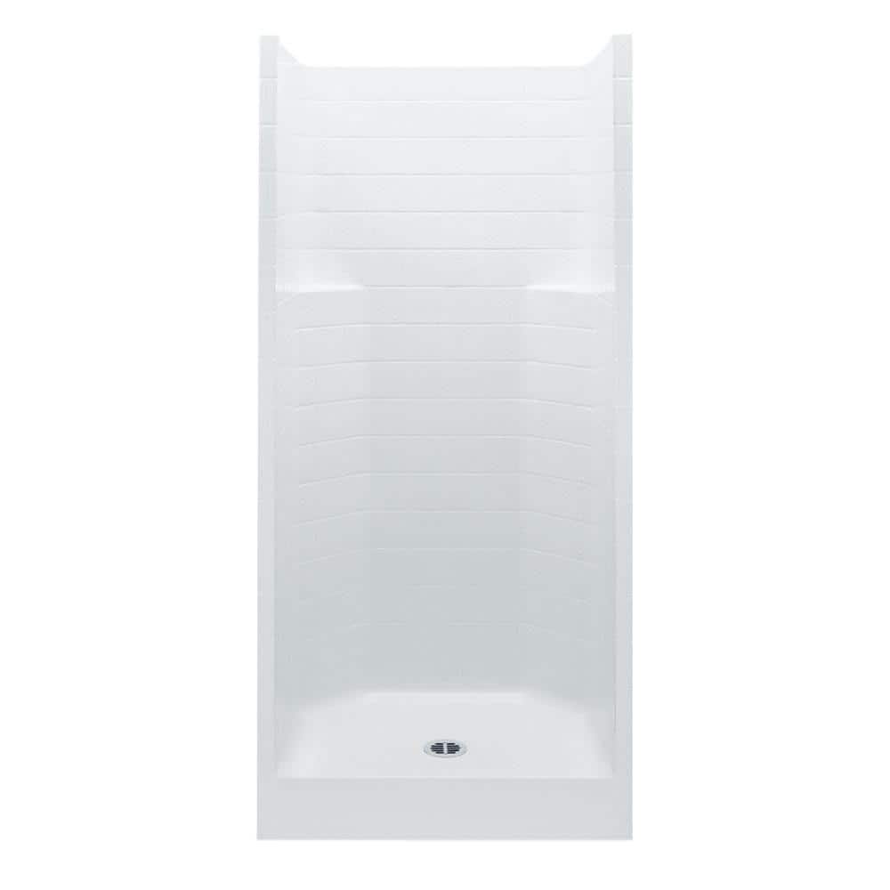 Everyday Textured Tile Design 42 in. x 34 in. x 76 in. 1-Piece Shower Stall