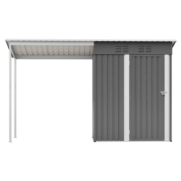 Gray 5 ft. W x 3 ft. D Waterproof Galvanized Steel Garden Outdoor