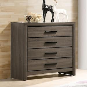 Morningside Gray 4-Drawer 35 in. Chest of Drawers