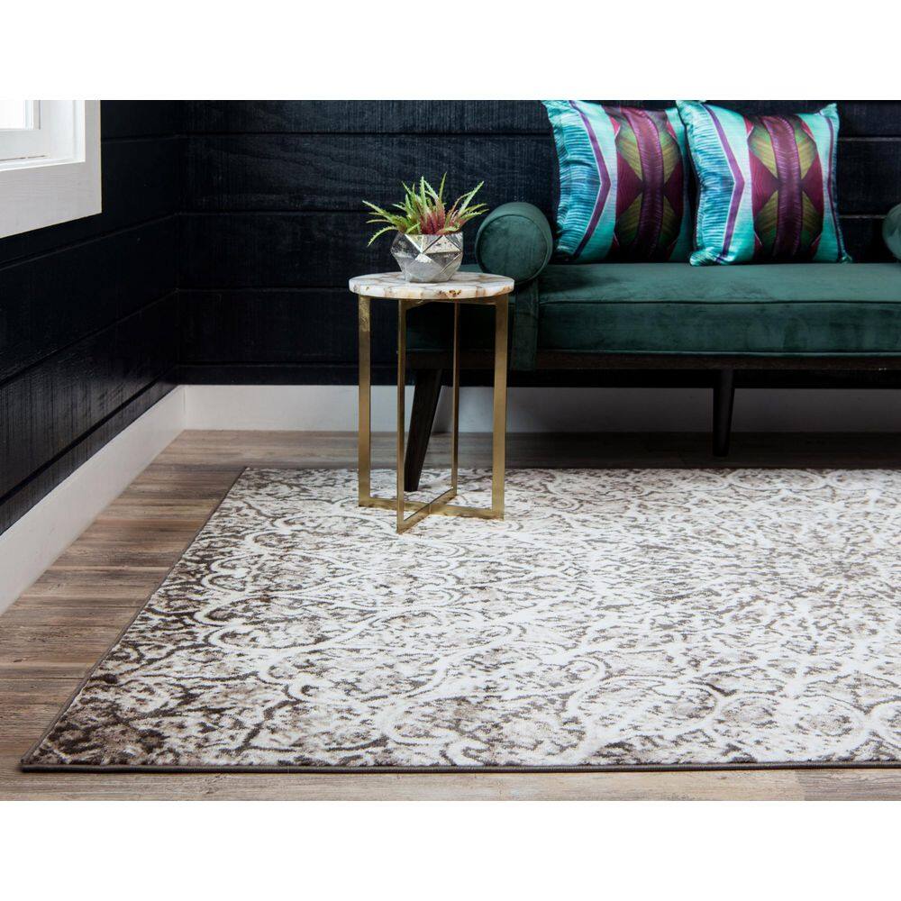 Grace Brown Rectangular Synthetic Indoor Area Rug