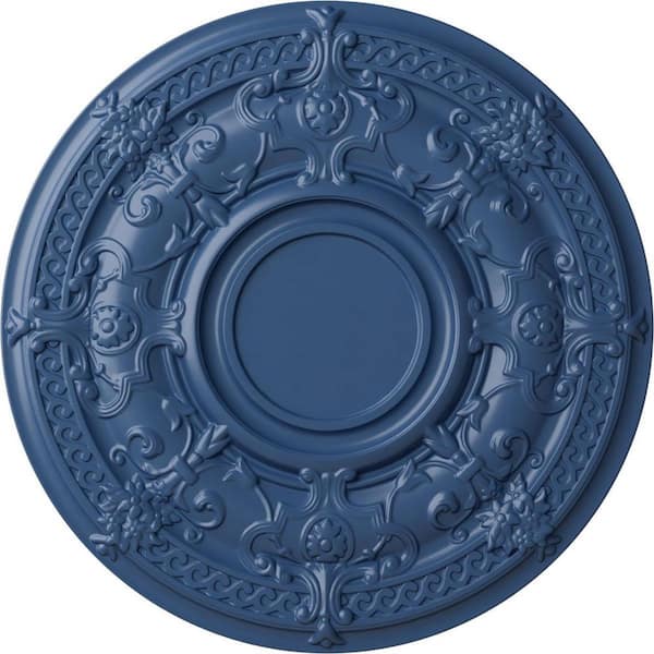 Ekena Millwork 33-7/8" x 1-3/8" Dauphine Urethane Ceiling Medallion (Fits Canopies up to 13-1/4"), Hand-Painted Americana