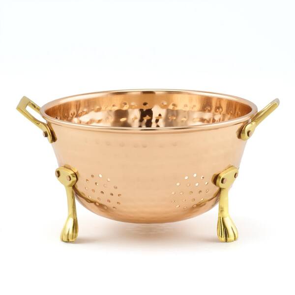 Old Dutch 6 in. Hammered Decor Copper Berry Colander