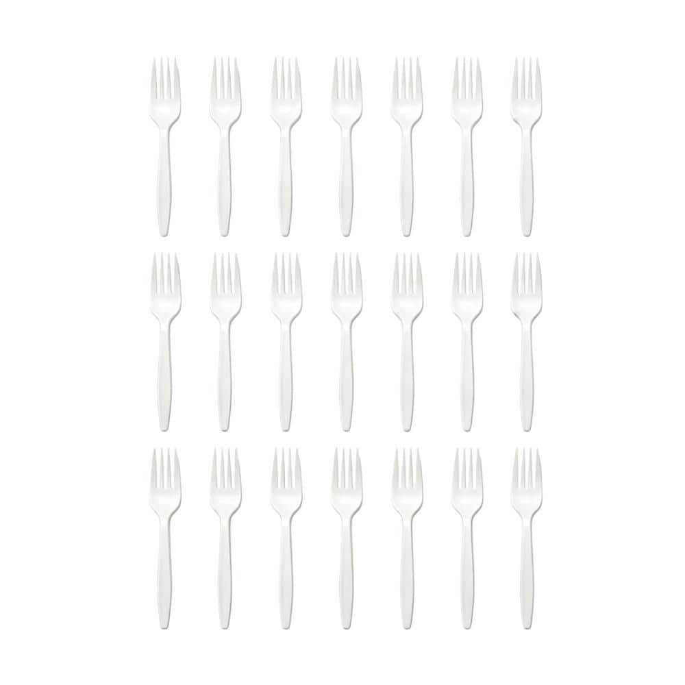 Simple64 Forks Esepony Disposable Plastic Forks with Bulk, Sturdy for Parties, Wedding ...
