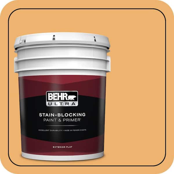 BEHR ULTRA 5 gal. #PPU6-03 Sunburst Flat Exterior Paint & Primer