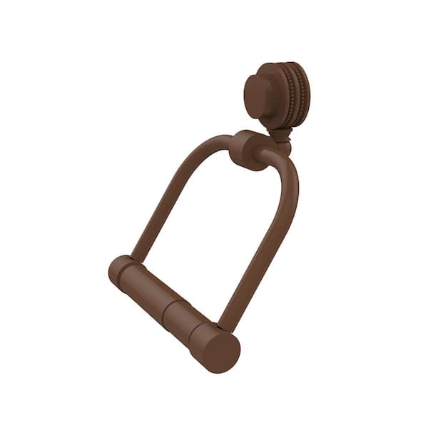 Allied Brass Venus Collection Single Post Toilet Paper Holder with Dotted Accents in Antique Bronze