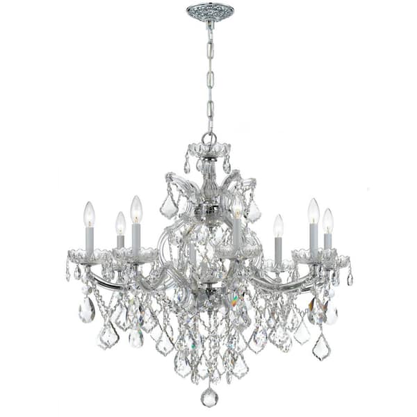 Maria Theresa 9-Light Polished Chrome Crystal Chandelier