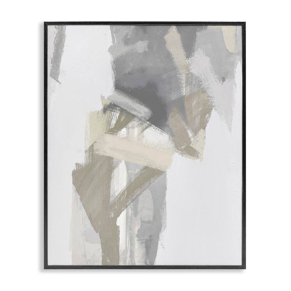 Elegant Grey and Beige Streaks by Rachel Springer Black Framed Abstract Giclee Art Print 20 in. x 16 in. price history on PriceWatchPro