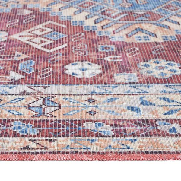 Alaska Red 3 ft. x 10 ft. Medallion Runner Rug
