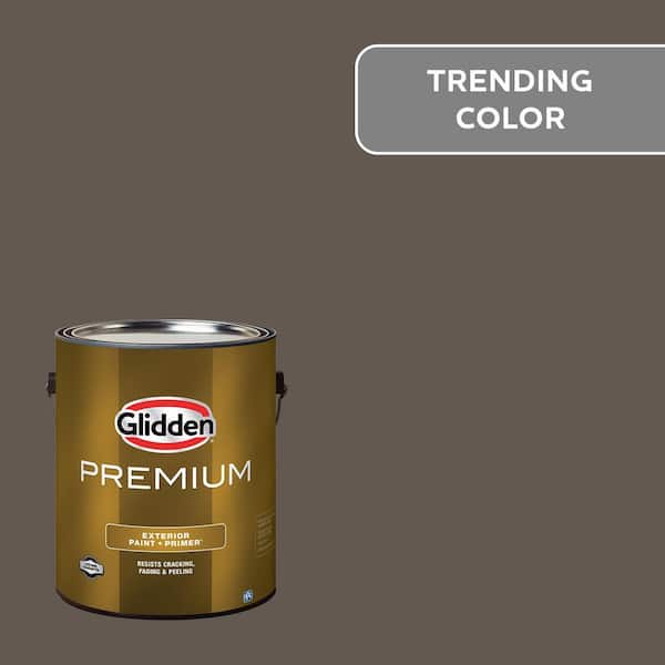 Glidden Premium 1 gal. PPG1019-7 Intrigue Semi-Gloss Exterior Latex Paint