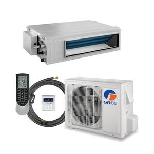 VIREO GEN3 12,000 BTU 1 Ton Inverter Slim Duct Ceiling Cassette Mini Split Air Conditioner with Heat Pump - 230V