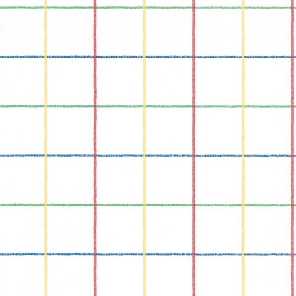 The Wallpaper Company 56 sq. ft. Multicolored Hand-Woven Plaid Wallpaper-DISCONTINUED